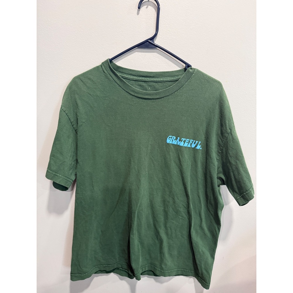 Grateful Apparel Good Is Everywhere Graphic T-Shirt Mens Large Forest Green Tee